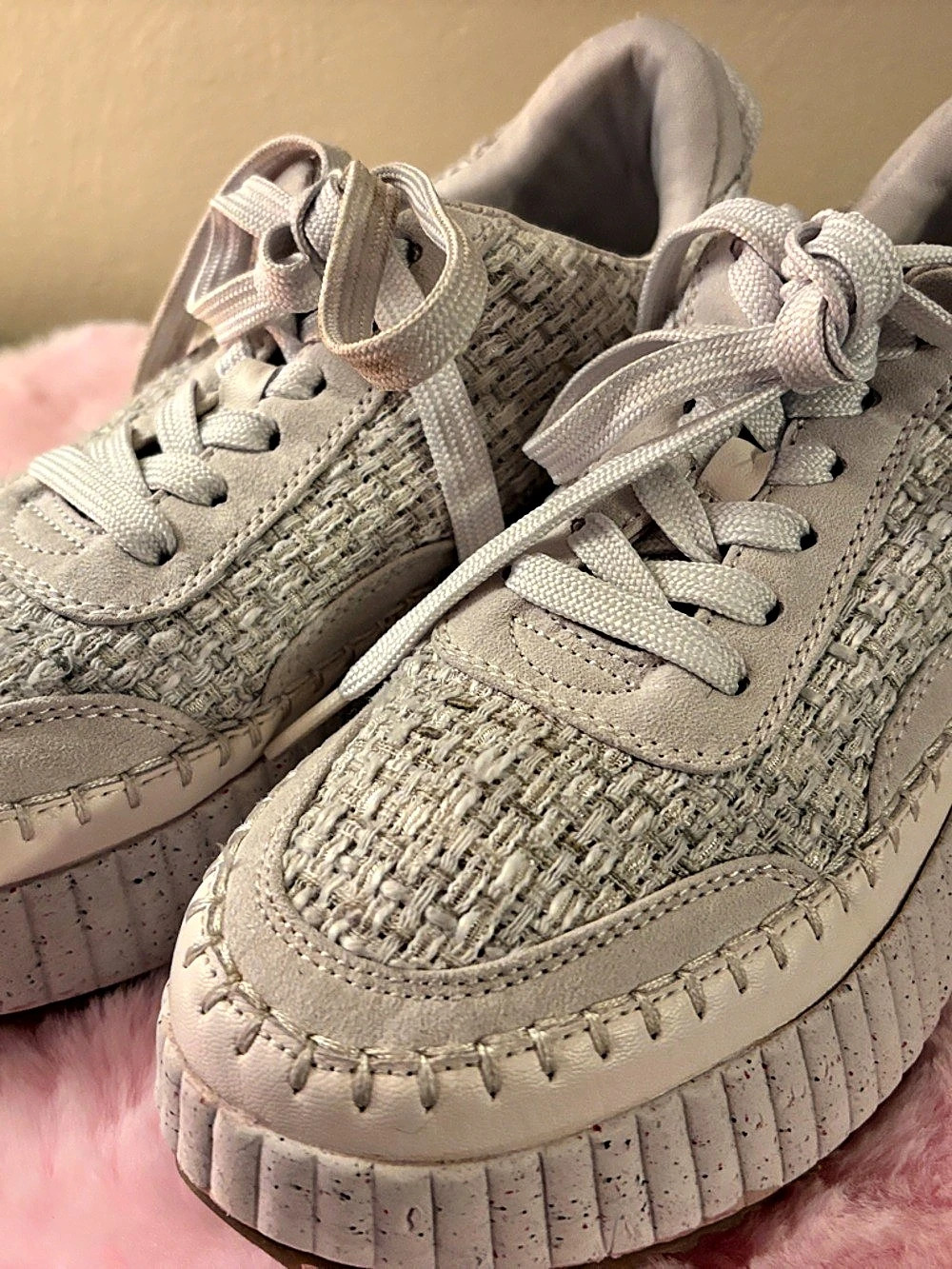 Rachael Zoë Platform Sneakers in Beige Like New
